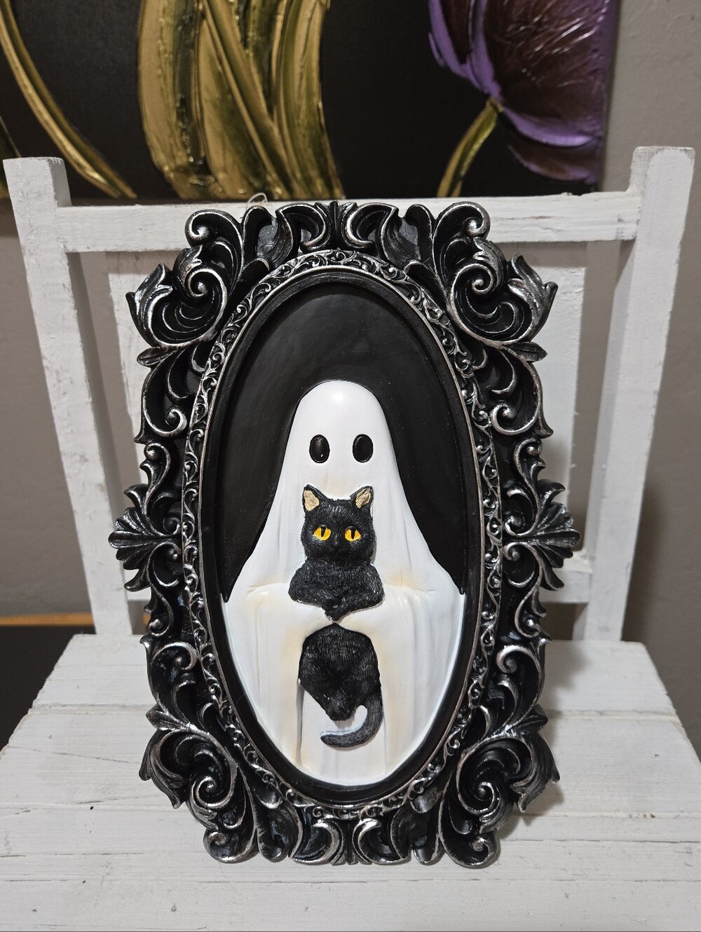 Ghost Holding Cat 3D Frame